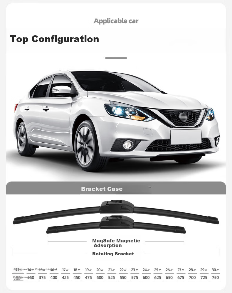 Deyun Classic Sylphy Wiper Blade, for 2019/2020/2021/2022/2023/2024 Nissan Sylphy Models, Original Rubber Strip Car Wiper Blade 3
