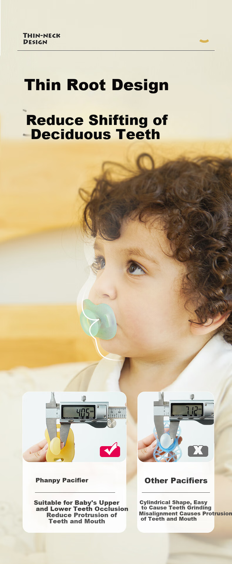 Xiaoyaxiang Pacifier, Silicone Ultra-Soft, for Newborns 6 Months And Above, Sleep Aid, Anti-Colic (Flat Head), with Storage Box 9