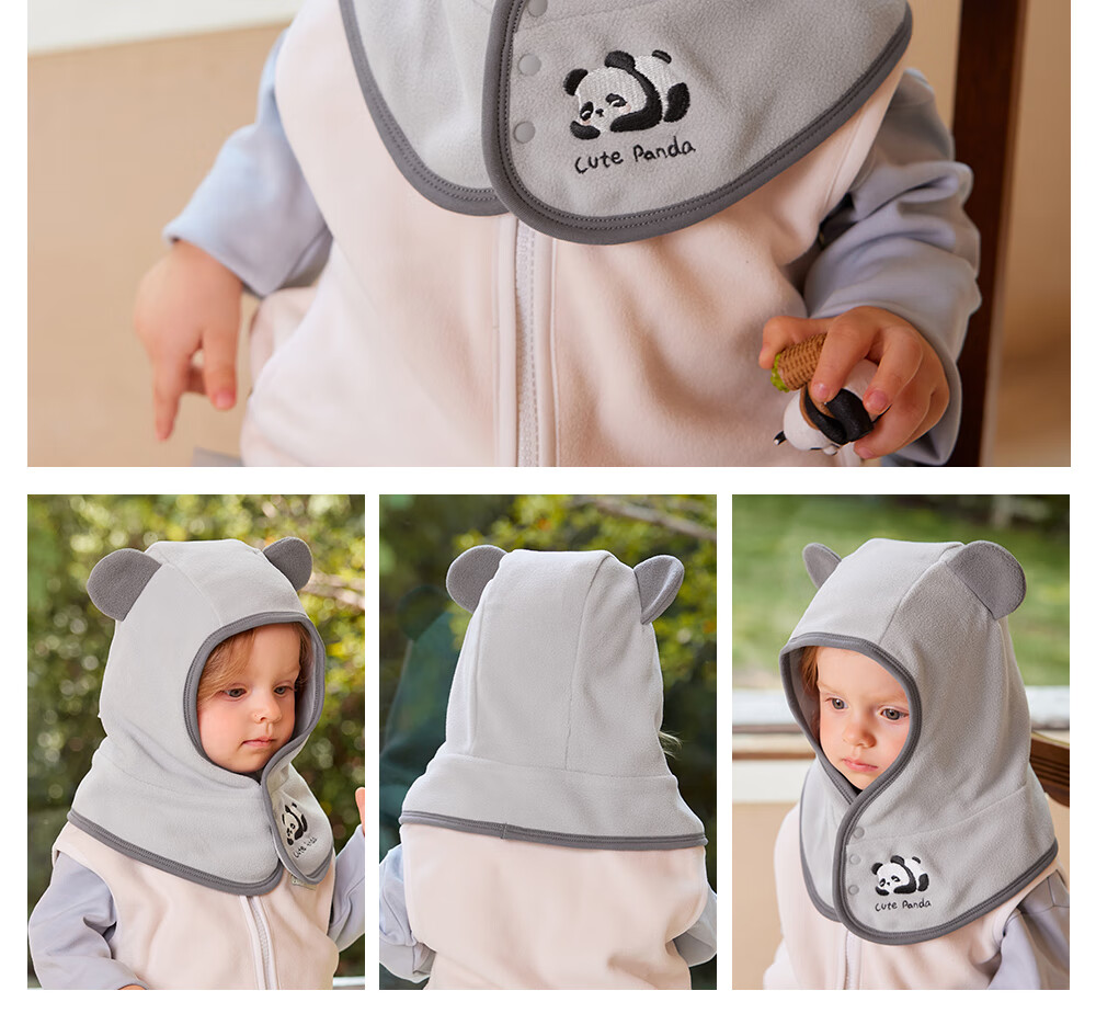 Beitais Baby Hat and Scarf Set - Autumn Winter Ear Protection Warm Windproof Outdoor Cap for Kids 6