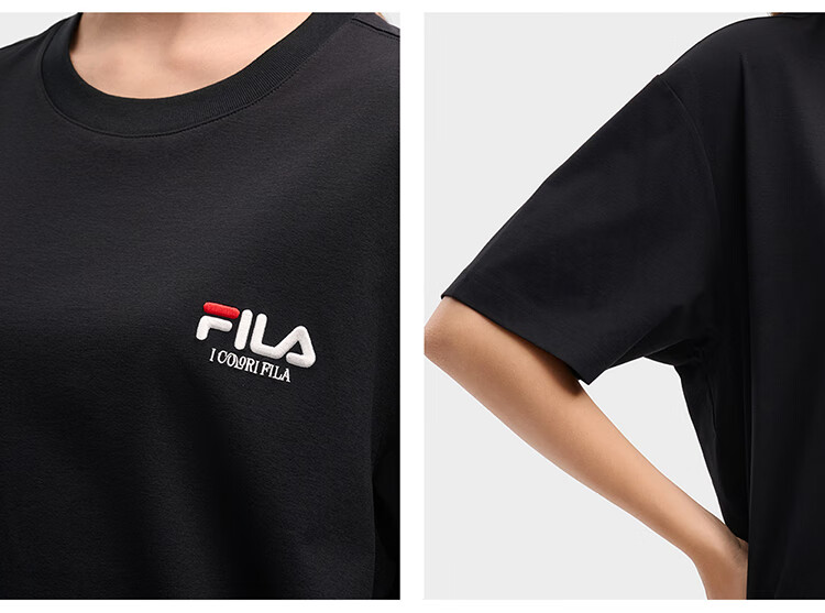 FILA 2026 Summer Moisture-Wicking Quick-Dry Couple Short Sleeve T-Shirt Fashionable Round Neck Casual Sun Protection Top 65
