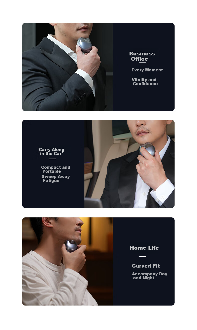 Hongmengzhixuan Aiyou Smart Electric Shaver Starry Stone, Compact Portable Razor Car Charger Gift for Boyfriend Dad Airplane-Friendly Supports Huawei Smart Life 10