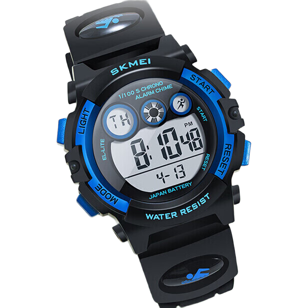 Skmei Children's Sports Digital Watch with Luminous Display for Ages 6-12, Elementary School Students' Alarm Clock Toy Watch, Birthday Gift for Boys 1451