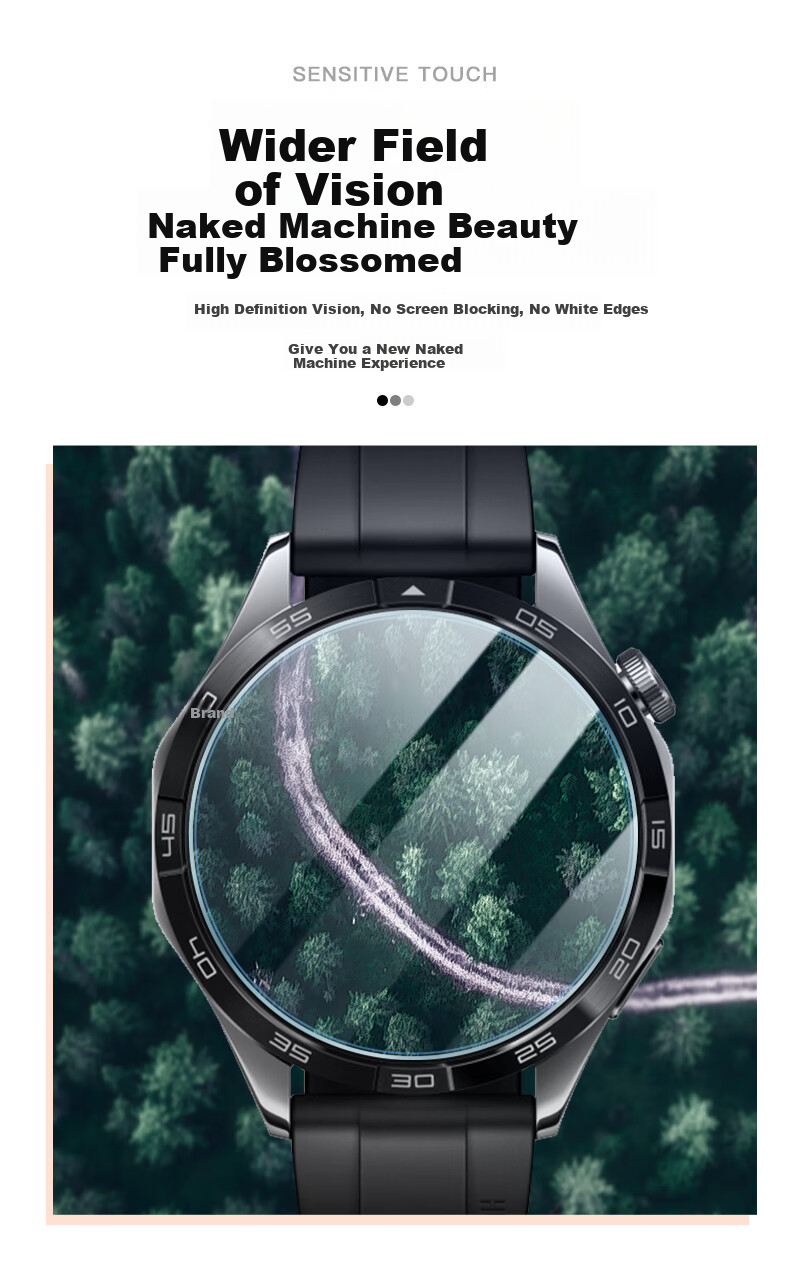 Weiqiantu [Two-Pack] Screen Protector for Huawei Watch Fit4, PMMA Watch Protective Film, Smartwatch Protective Film, Non-Tempered Glass, Full Screen Coverage, Anti-Fingerprint 5