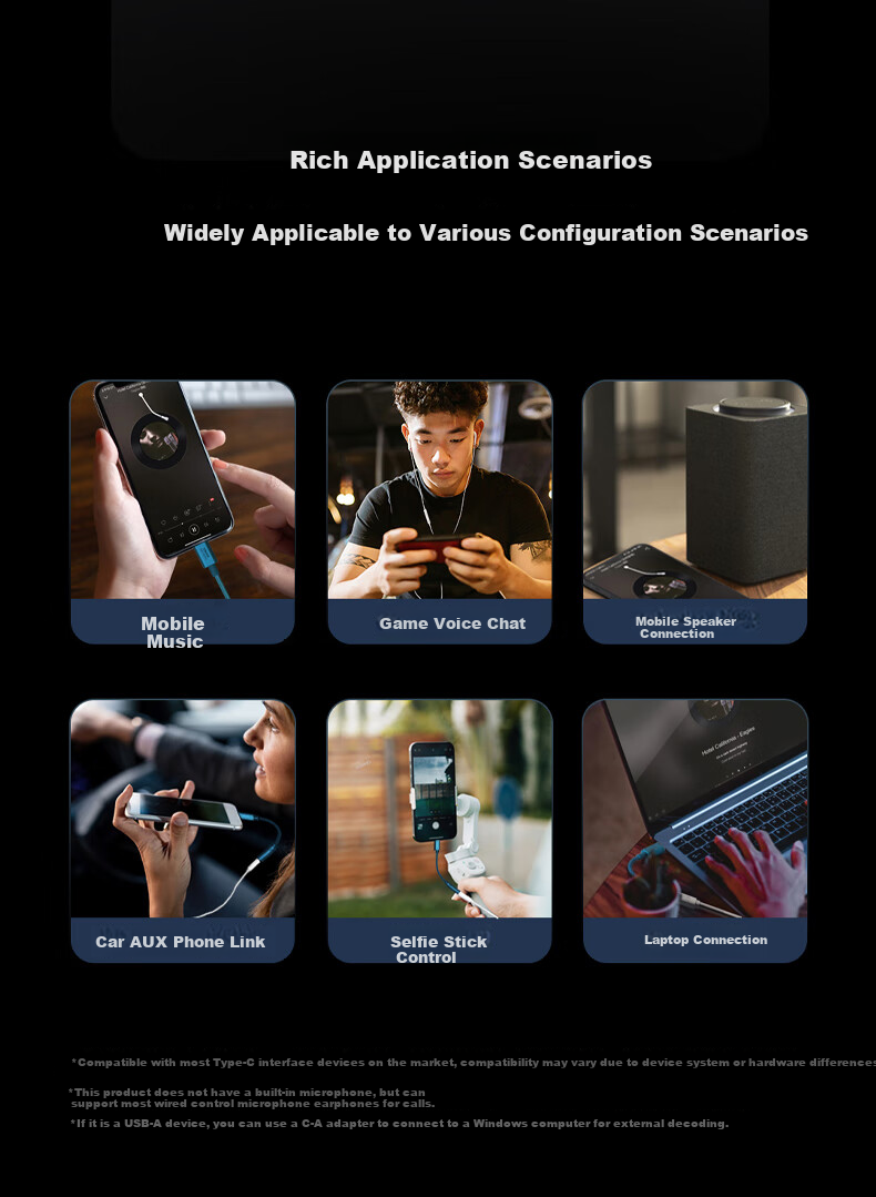 Meilan HiFi3 CX31993 Small Tail Decoder Amplifier, Type-C to 3.5mm Headphone Adapter, Hi-Res Certified Sound Quality Independent DAC Audio Phone Decoder 7