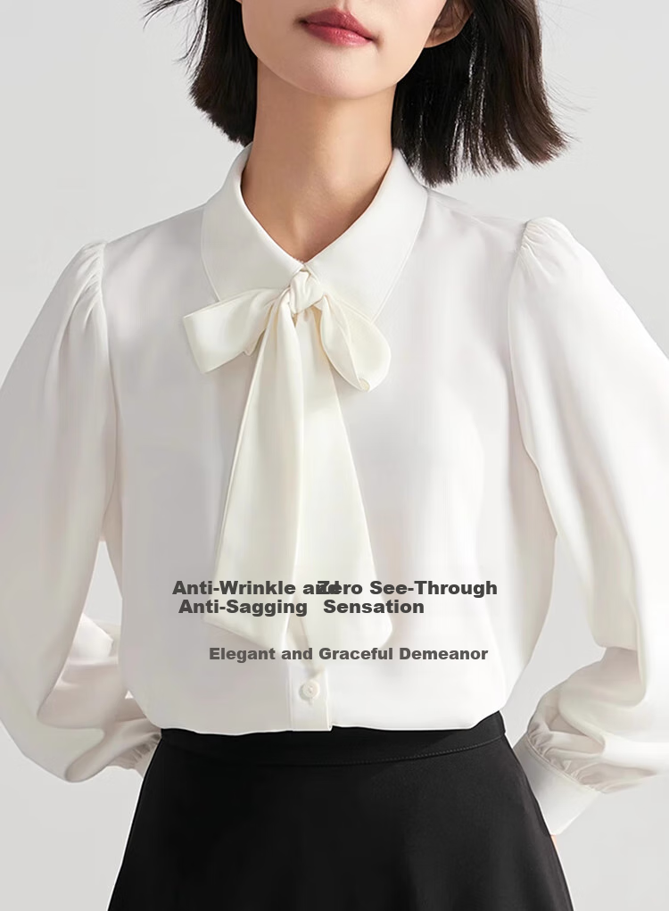 Bodexiaojie Blue Short-Sleeve Shirt for Women, Urban Daily Commute Outfit, Petite Chiffon Blouse, Interview Professional Shirt, Size S 6