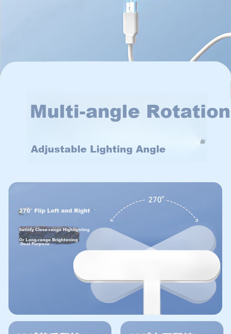 Jingqian Eye Protection Desk Lamp Student Study Lamp Children's Reading Desk Lamp Office Rechargeable Desk Lamp 21