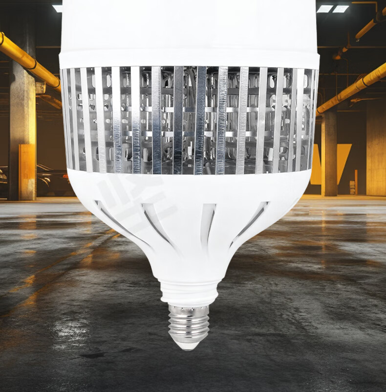 Jianguan LED Bulb Factory Warehouse High Power Energy-Saving Bulb High Brightness Fin Heat Dissipation Bulb 50W E27 Screw Base White Light 6500K 1