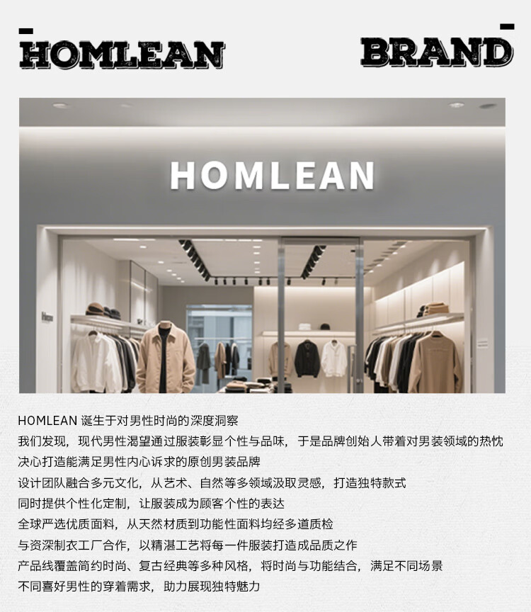 Homlean American Henry Collar Long Sleeve T-Shirt Men Autumn New Loose Fit Shoulder Casual Polo Shirt HB98 Black L 6