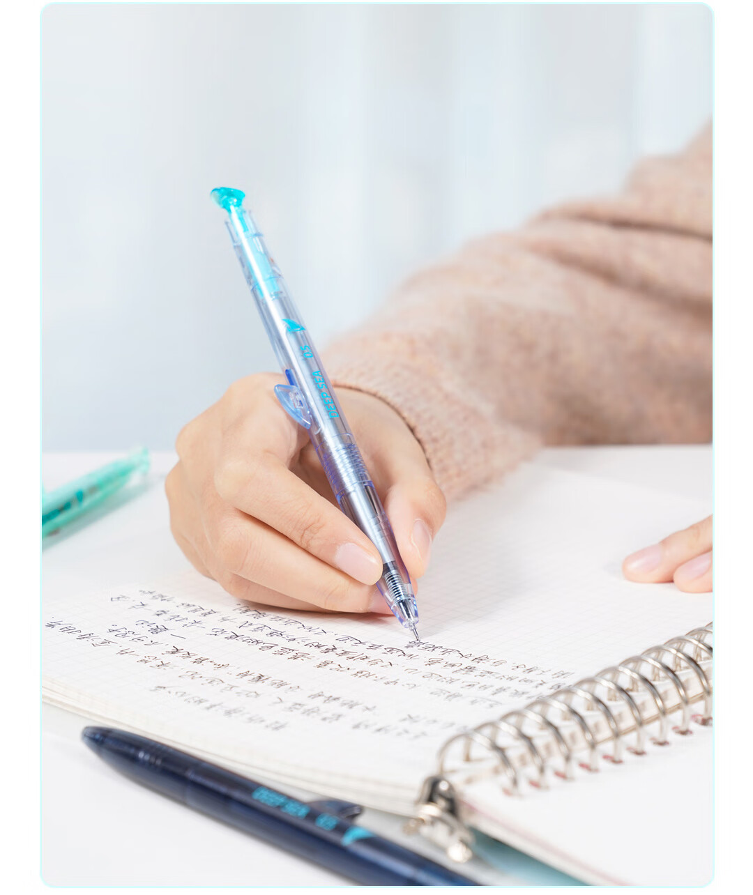 Dianshi Deep Sea Megalodon Retractable 0.5mm Black Needle Tip Quick-Dry Gel Pen for Students 5pcs/Box Model 0146 3