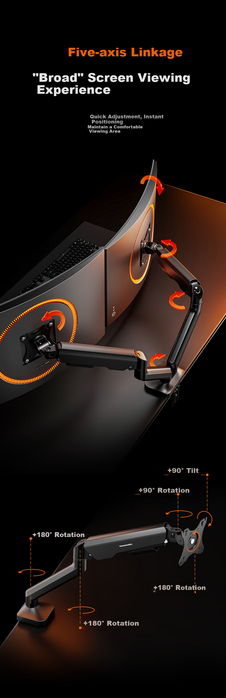 Songneng Monitor Stand, Computer Stand, Display Stand, Mechanical Arm, Monitor Riser, Monitor Arm Support, Weight Capacity 12KG, T690-1B 7
