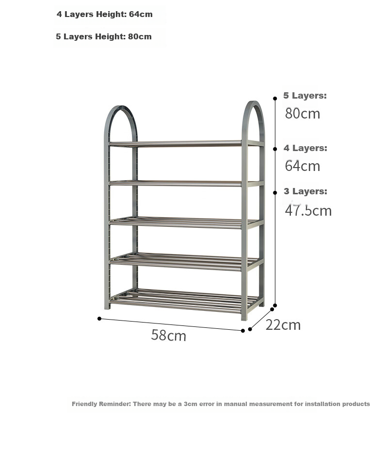 Leaijia Multi-Tier Shoe Rack, Simple Storage Shelf for Entryway, Reinforced And Widened Steel Tube Shoe Rack for Dormitory And Living Room 20