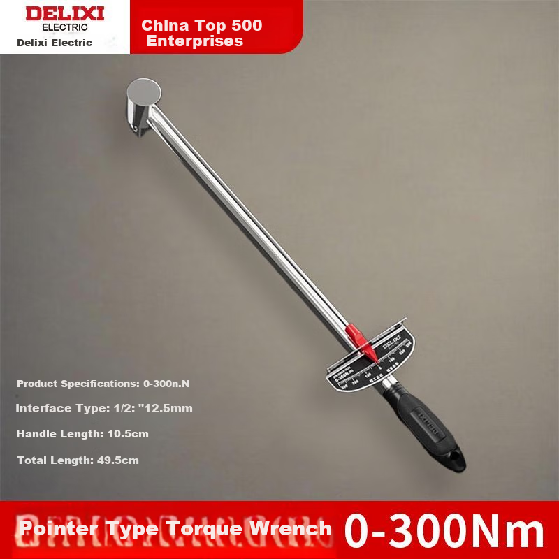 DELIXI Torque Wrench, Pointer-Type Kilogram Torque Wrench, Professional Auto Repair High-Precision Torque Socket Wrench