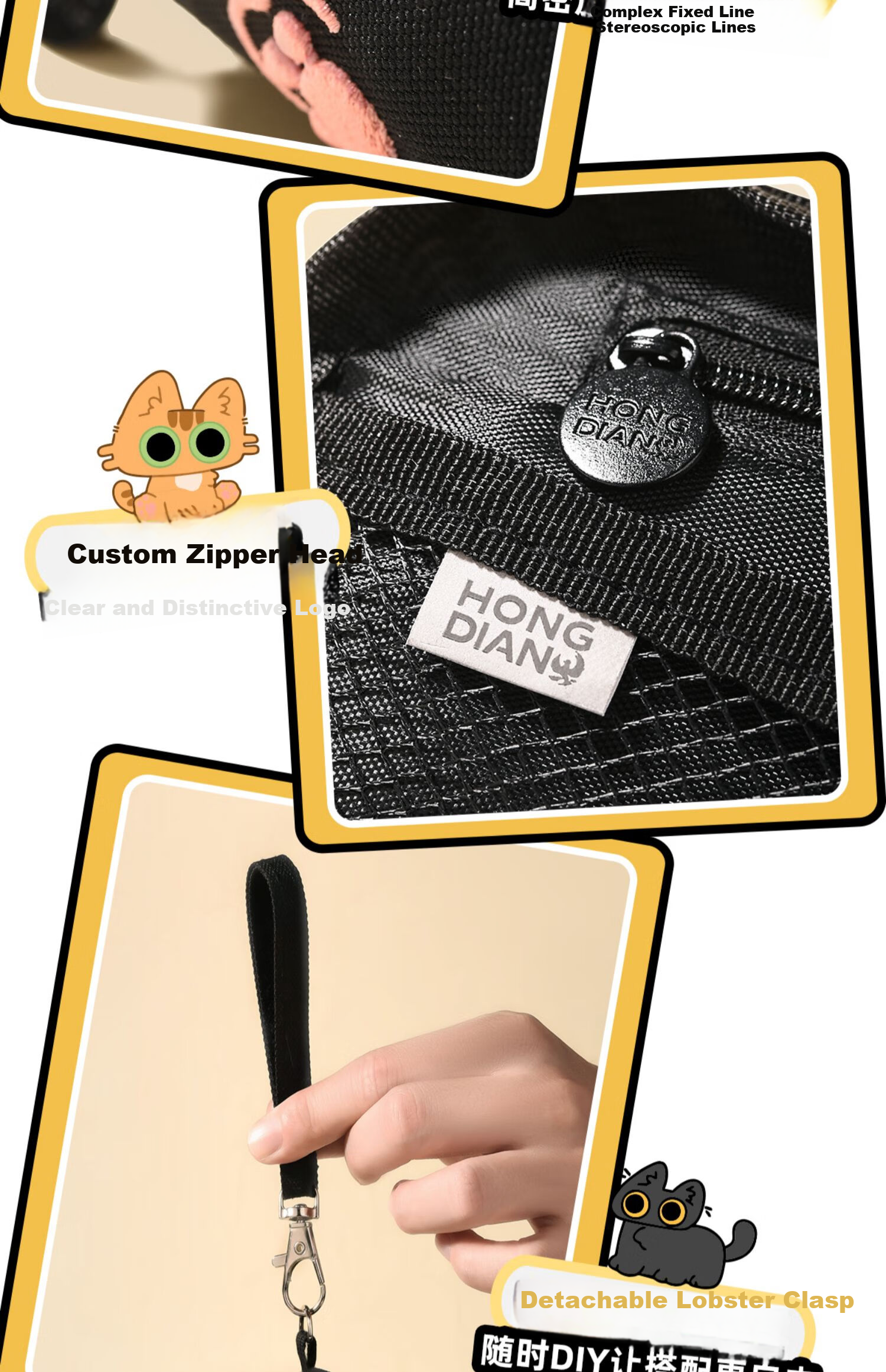 Hongdian Large Capacity Pencil Case for Middle School Girls, Stationery Pencil Box for Boys, New Style Stationery Pencil Case for College Students, Black Cat Plush Pencil Bag, Mysterious Black Cat, Back-To Season, Student Party 21