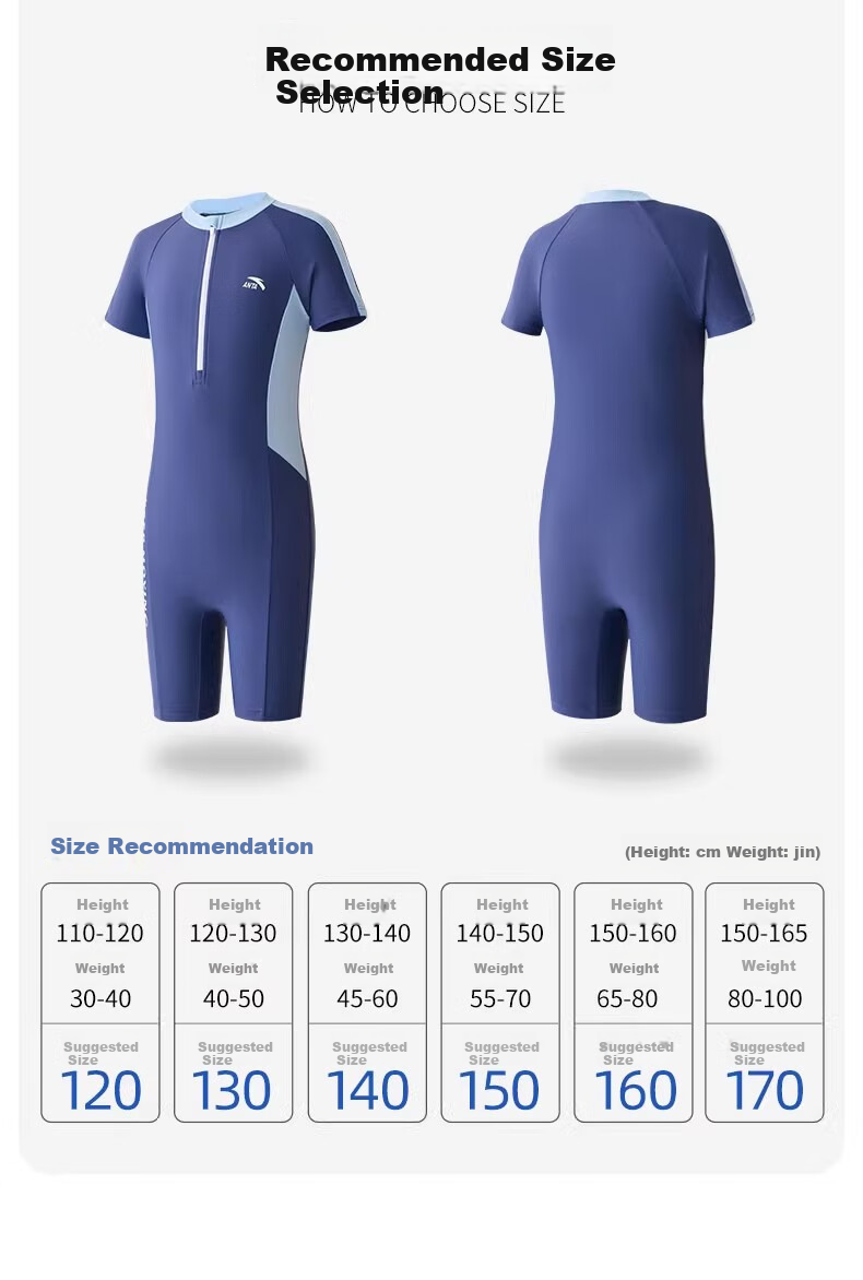 ANTA Children's Swimsuit for Boys And Girls, 2025 New Style One-Piece Square-Leg Swimwear, Kids' Hot Spring Beach Sun Protection Quick-Dry Swimwear 10