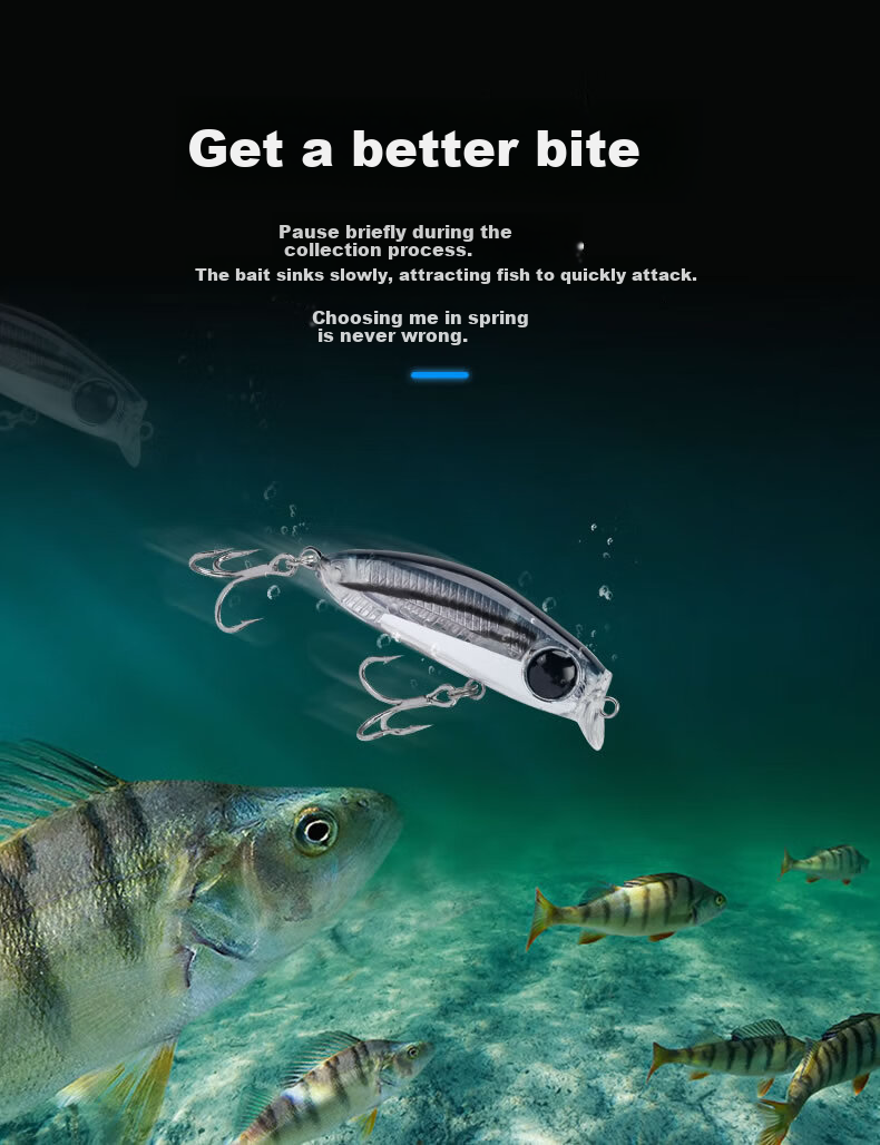 Guowangliya Guowangliya Rice Micro Slow Sink Minnow 2.6g Lure Baitiao Red Eye Bass Bait 5