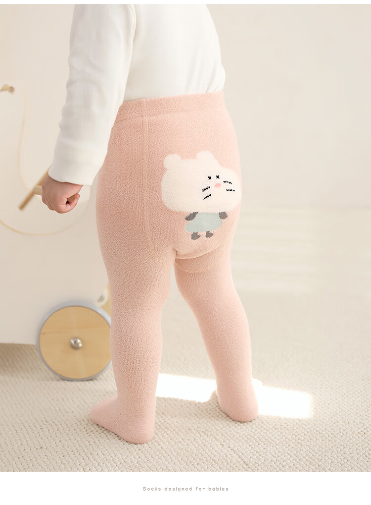 LangSha Baby Fleece Lined Tights Autumn Winter Thickened Toddler Girls Warm Leggings 10