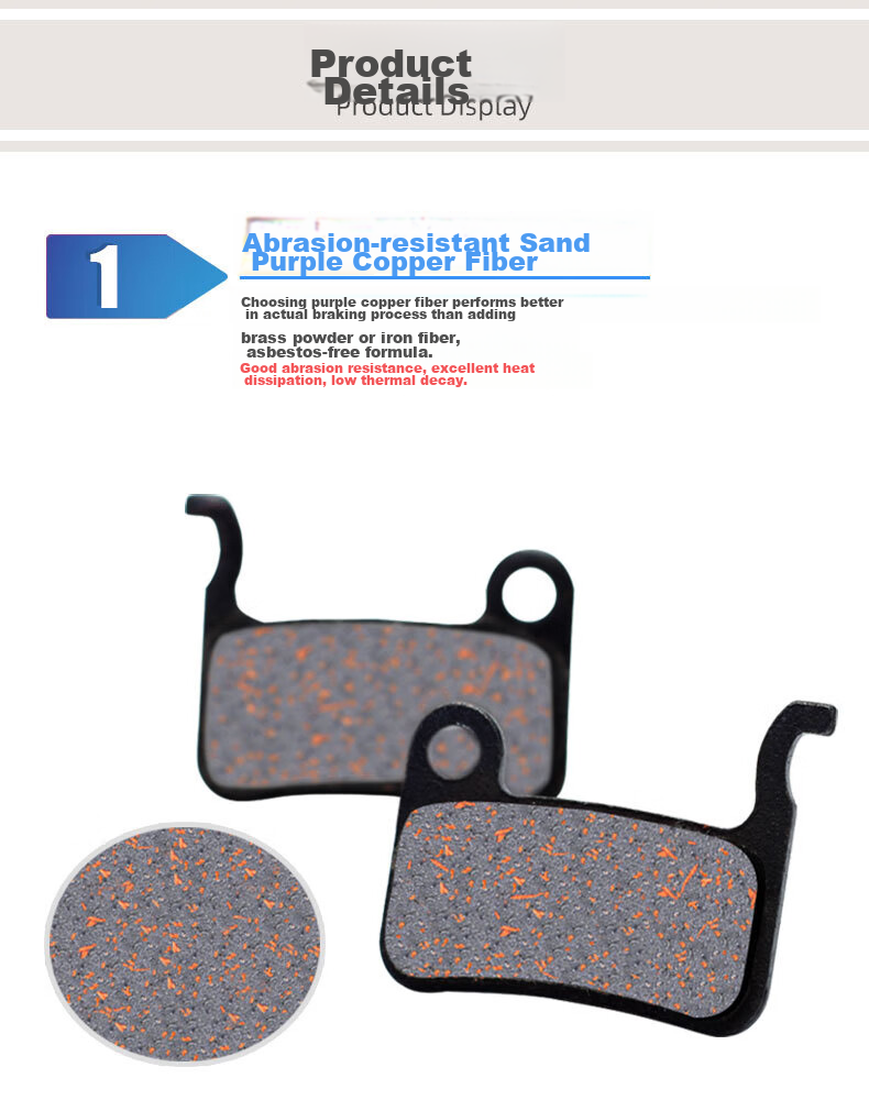 Move Iron Bicycle to Lian Mountain Bike Universal Brake Pads Disc Brake Pads Brake Liner Oil Brake Pads Cycling Accessories A Set of Two Pieces [TP-01B] 3