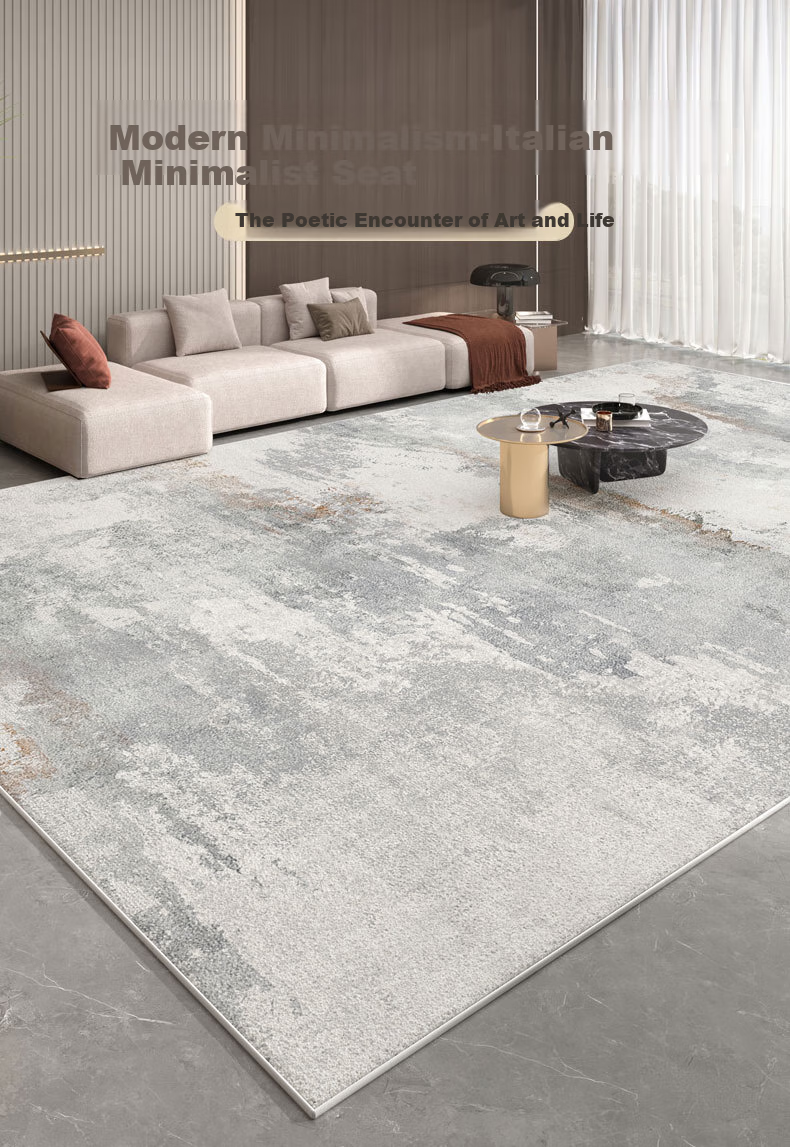 Qimian Carpet for Living Room And Bedroom, Simple And Luxurious, Skin-Friendly, Lint-Free, Dirt-Resistant, Non-Slip Bedside Rug Pad, Jinxian Nianhua 2*3m 1
