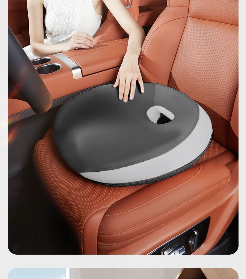 Meiwu Craftsman Seat Cushion Butt Pad Chair Cushion Long Sitting Office Chair Pad Student Stool Anti-Butt Pain Waist Support Cushion Hemorrhoid Gray 18