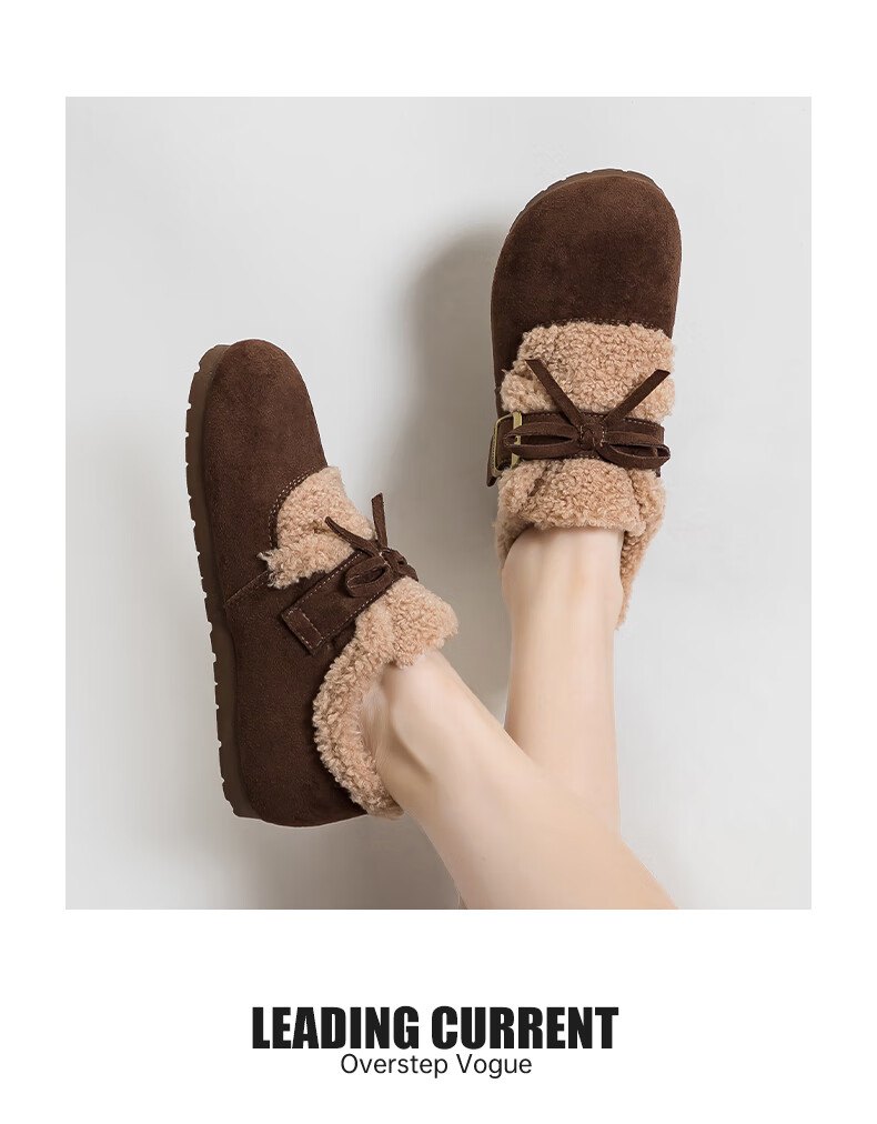 Warrior Women's Winter 2025 Fleece-Lined Warm Birkenstock Style Thick Plush Shoes Camel Size 39 6