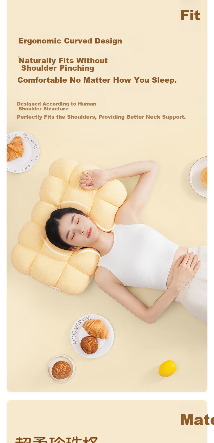 JD Original Puff Pillow, Soft And Fluffy Pillow with Antibacterial And Anti-Mite Properties, Class A Maternity And Baby Grade Soft Pillow, 40x60cm 4