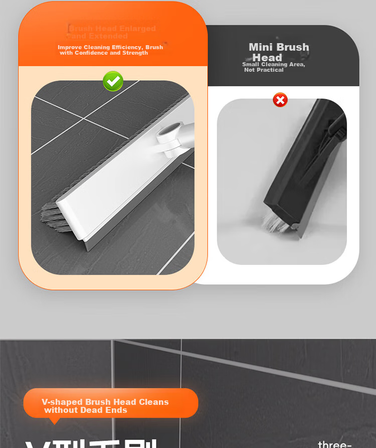 Aoyida David Model Gap Brush, Floor Brush, Toilet Brush, Bathroom Floor Brush, Bathroom Cleaning Brush, Floor Gap Brush, Floor Washing Brush 8