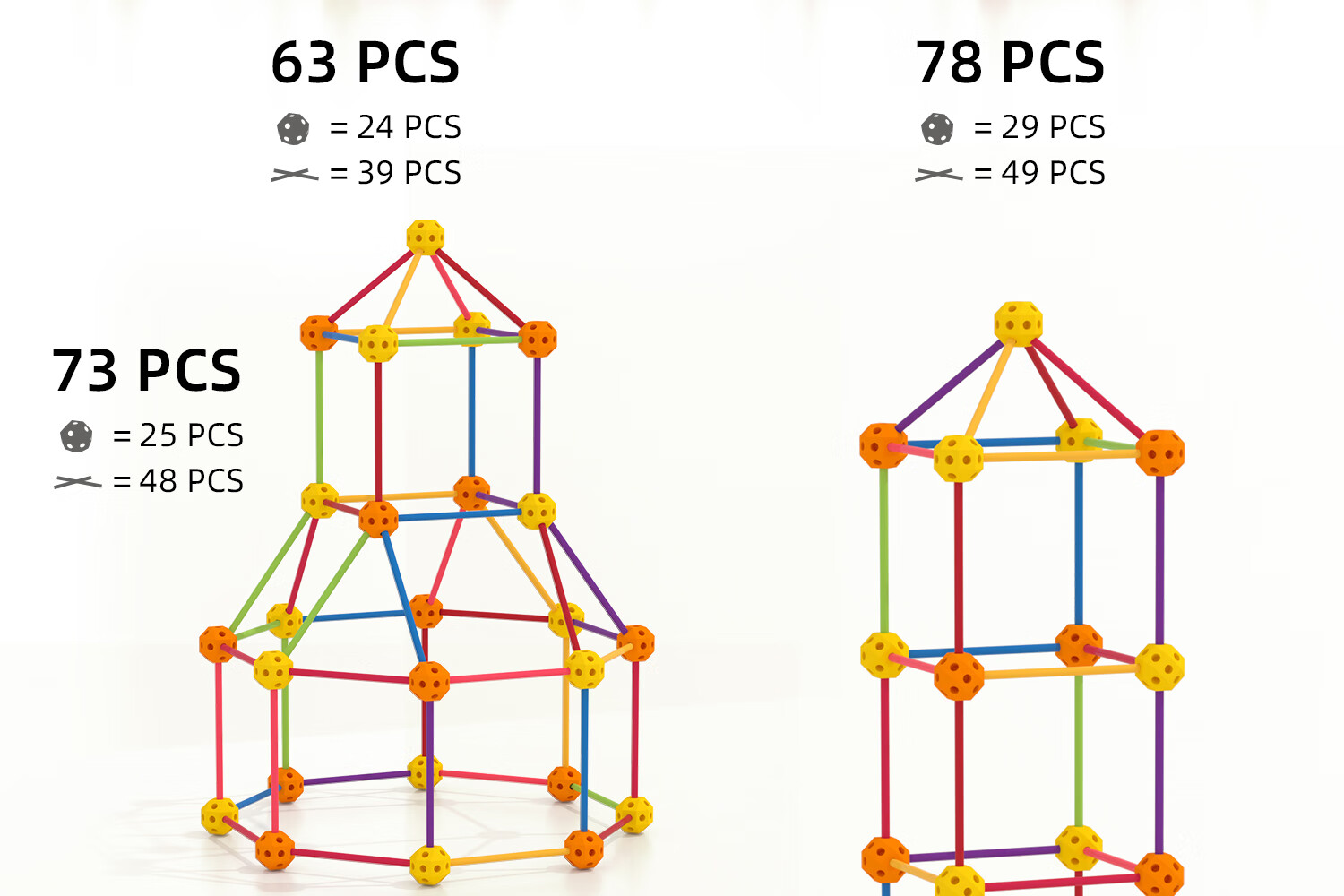 Pinwheel Little Constructor Children's Building Blocks Toy Educational Assembly Large Castle Construction Set for Boys, Glow-In Castle 14