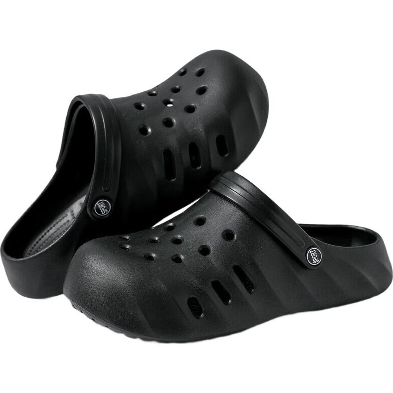 Huamei Jianbu Men's Outdoor Breathable Sandals Non-Slip Comfortable Beach Slippers HM2618 Black Size 36-37