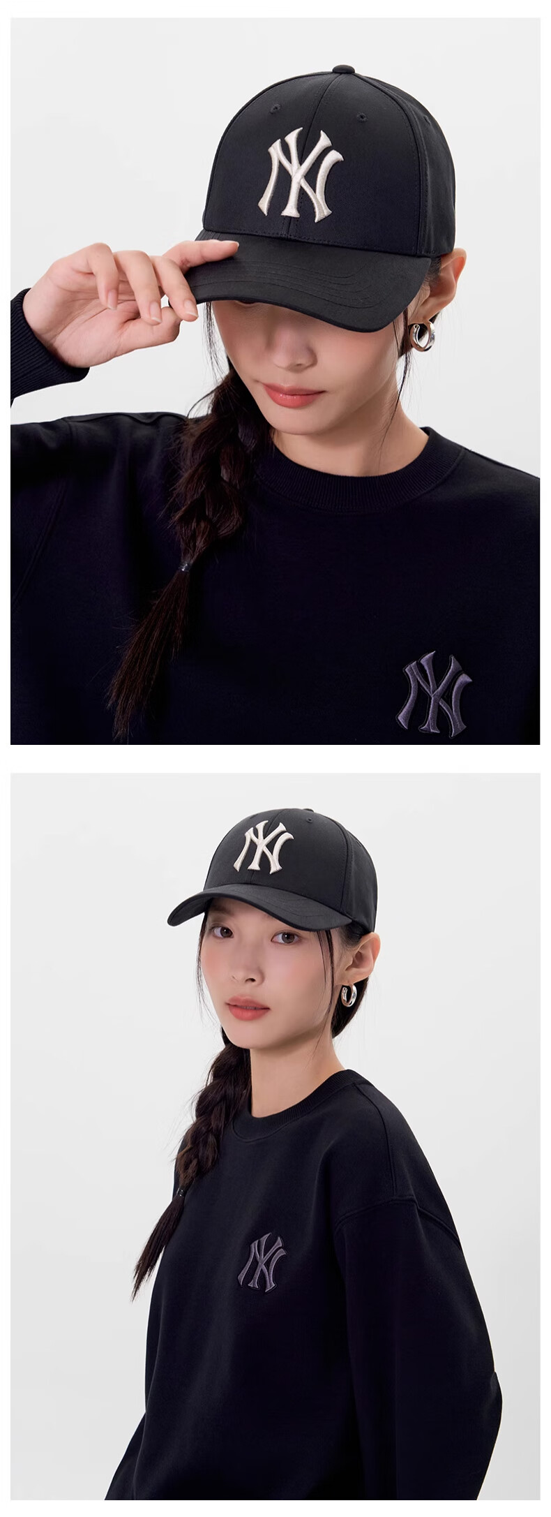 MLB Baseball Cap Unisex Couple Hard Top Duckbill Hat Autumn Winter Sports Hat Four Seasons 3ACPB095N-50BRS-F 4