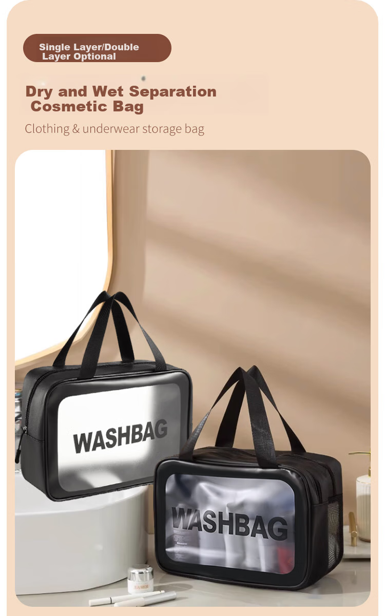 Banzheni Toiletry Bag for Men And Women, Travel Fitness Swimming Makeup Storage Bag, Underwear Organizer, Business Trip Wet And Dry Separation Waterproof Large Capacity 8