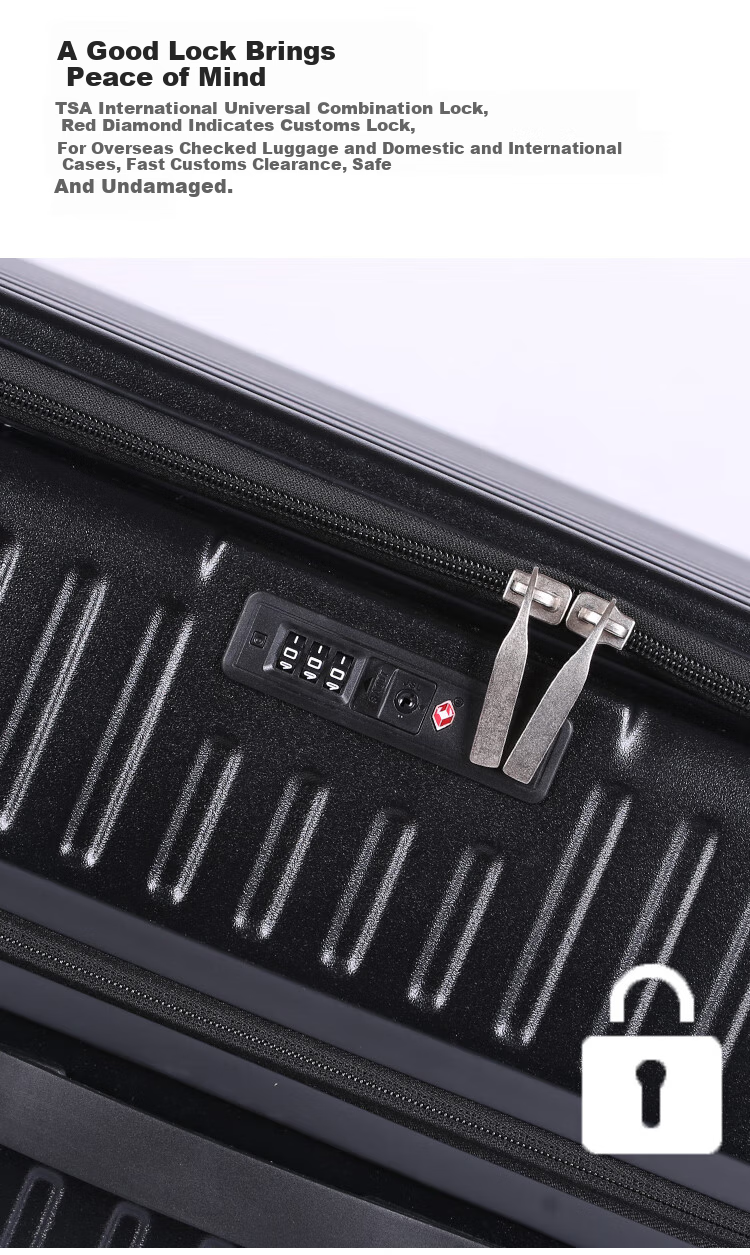 DELETE New Side-Opening Expandable Large-Capacity Suitcase for Women And Men, Carry-On Luggage with Password Lock, Dark Gray, 24 Inches 11