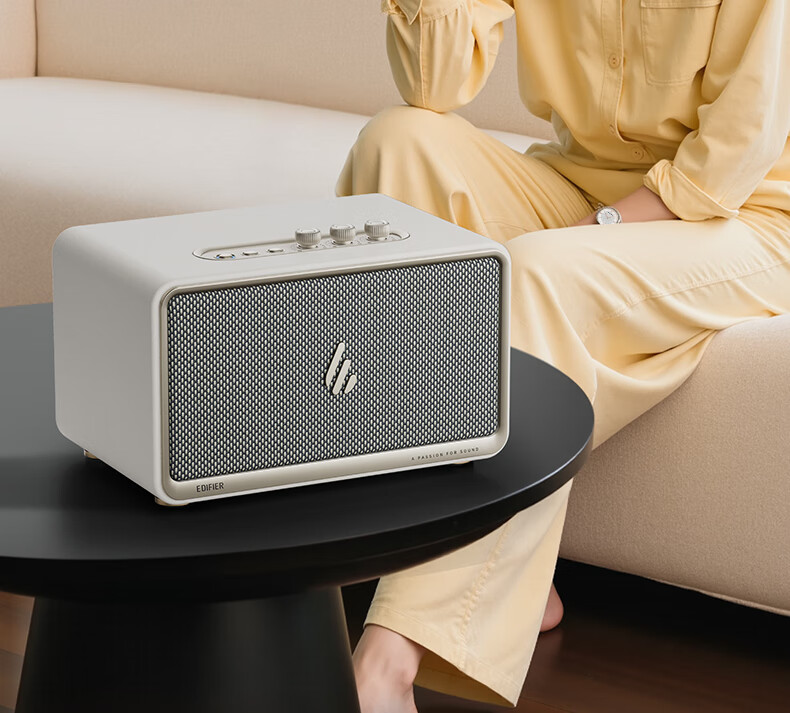 EDIFIER K300 Multifunctional Karaoke Home Art Speaker Desktop Bluetooth Speaker Family KTV Wireless Bluetooth 6.0 Mother-of-Pearl White Dual Microphones 1