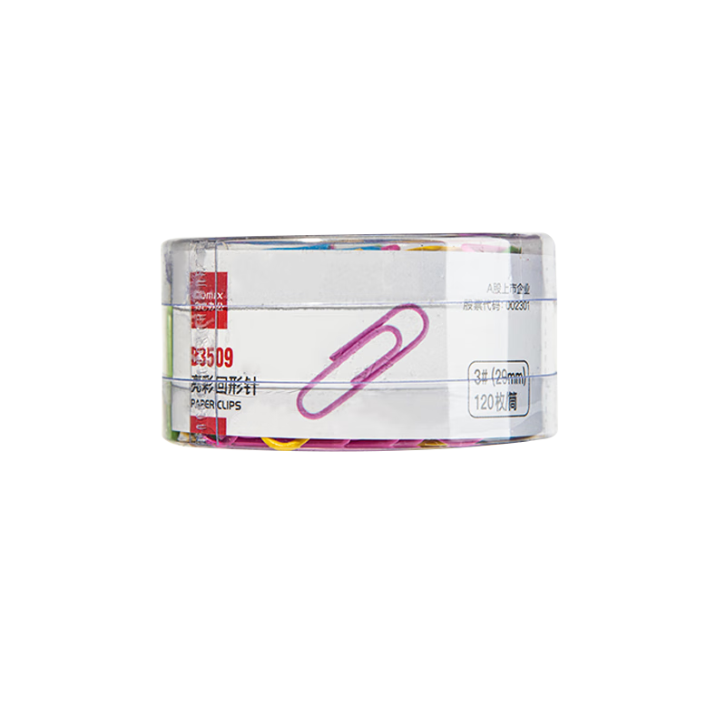 COMIX Paper Clips, Assorted Colors, 120 Pieces Per Bucket, B3509 for Order Filler