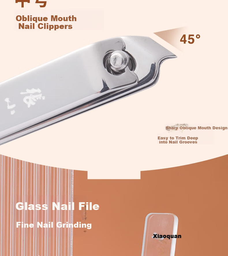 Zhangxiaoquan Nail Clipper Set, Five-Piece Beauty Kit, Straight And Diagonal Nail Clippers, Nail File, Ear Pick Set H100041 8