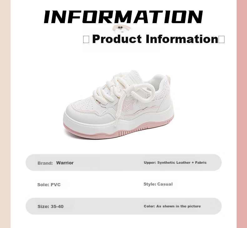 Warrior Women's Thick-Soled Sneakers, White Trendy Versatile Sports Shoes 3292Z Beige/green [Mesh Style] Size 40 3