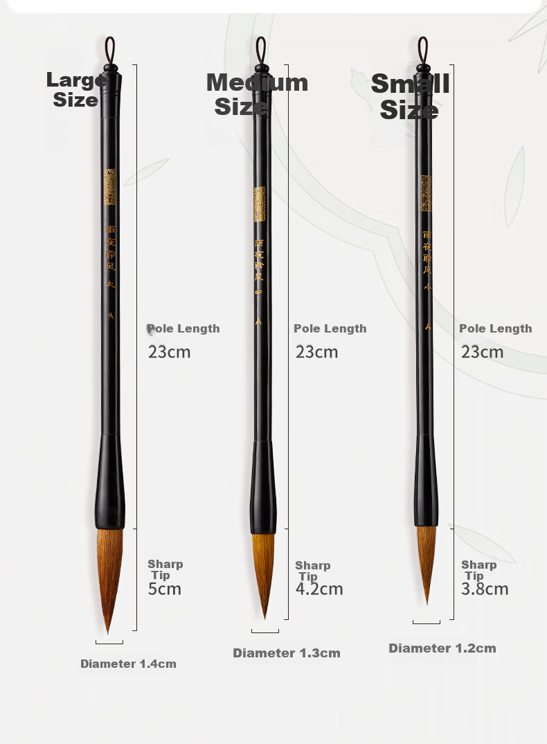 Liupintang Sandalwood Mixed Hair Brush Set with Sheep And Wolf Hair, Professional Large And Medium Script Calligraphy Brush Kit for Beginners, Adults, Students, White Cloud Set, Four Treasures of The Study, Xuan Paper And Painting Supplies 7