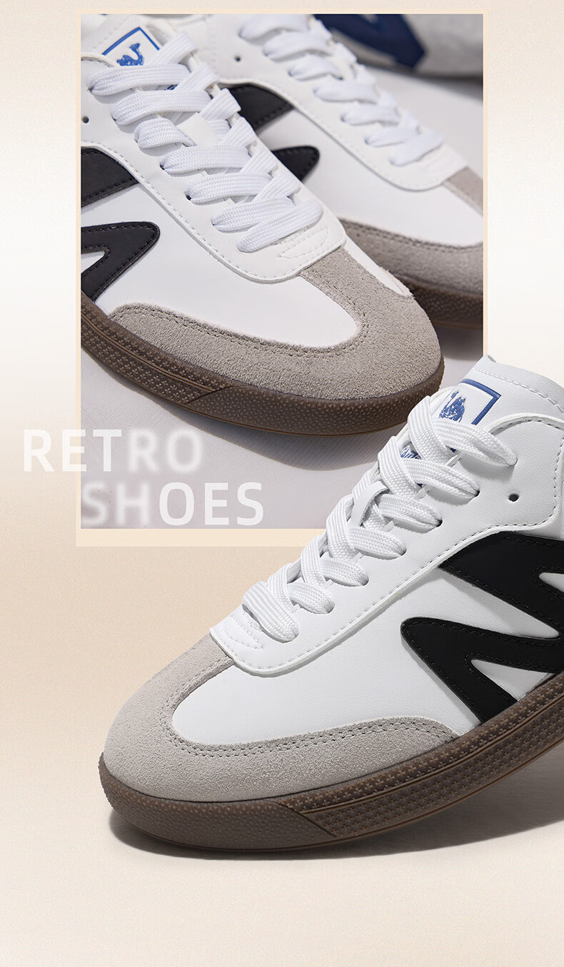 CAMEL Training Shoes Lightweight Sole Men's Casual Sports Shoes K15B09L7069 Ivory White/Black Size 43 6