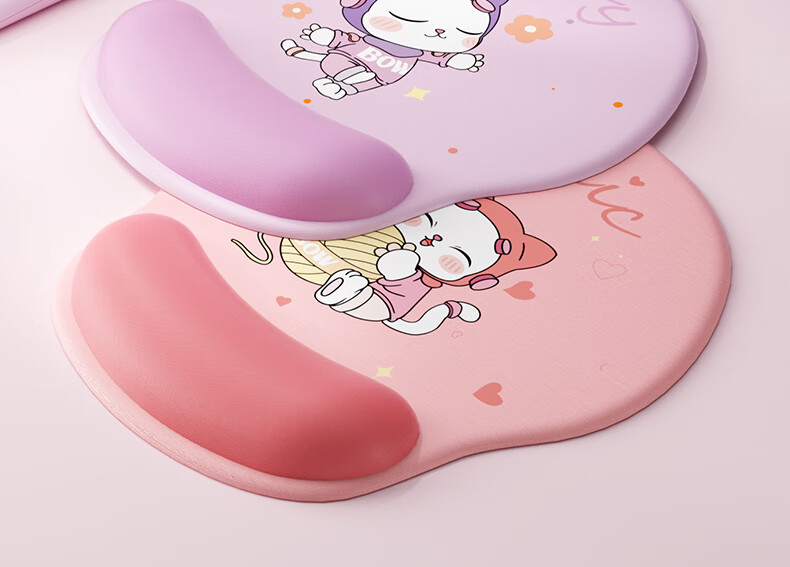 B.O.W Hangshi HD668 New Cat Paw Wrist Rest Mouse Pad Silicone Hand Support Office Study Thickened Wrist Pad Gaming Keyboard Soft Mat Milk Tea Color 8