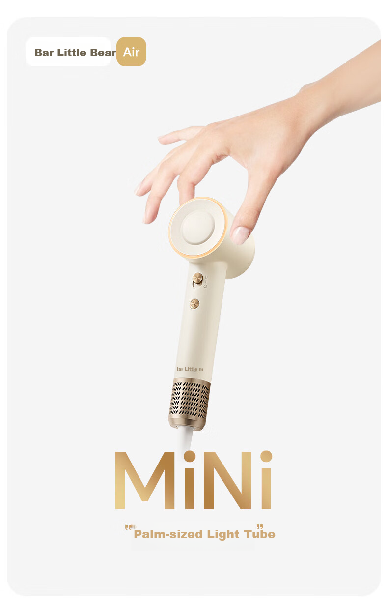 Bear High-Speed Hair Dryer, Plasma Negative Ion Hair Protection Electric Blower, Home Use Quick-Drying Hair Dryer, Portable Mini Small Size, Gift for Girls, Children, Students, Back-To Season And Mid-Autumn Festival 4