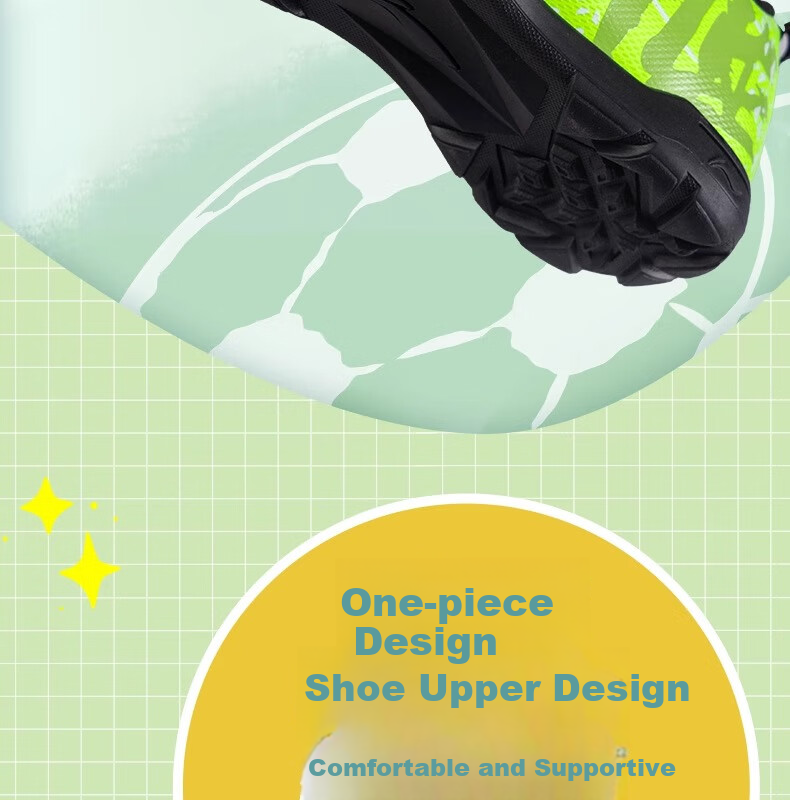 Li-Ning Children's Soccer Shoes with Molded Studs TF6 for Boys Aged 12 And Up, Big Kids, Teenagers, Velcro Professional Training Sports Shoes Size 34 4