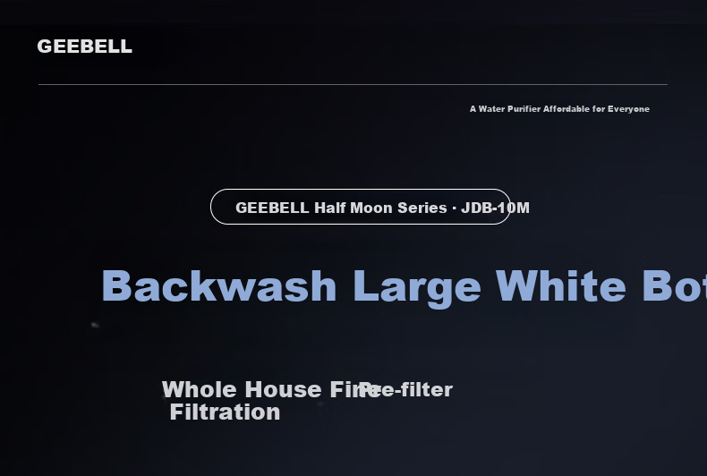 Jingbei Large White Bottle Pre-Filter with Backwash Function, 5T/H Household High Flow Tap Water Mini Central Water Purifier, 1 Micron Fine Filtration with Backwash 4