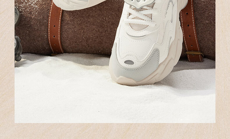 361° Women's Winter Fleece-Lined Retro Snow Boots Thick-Soled Casual Dad Sneakers 682446704B-6 22
