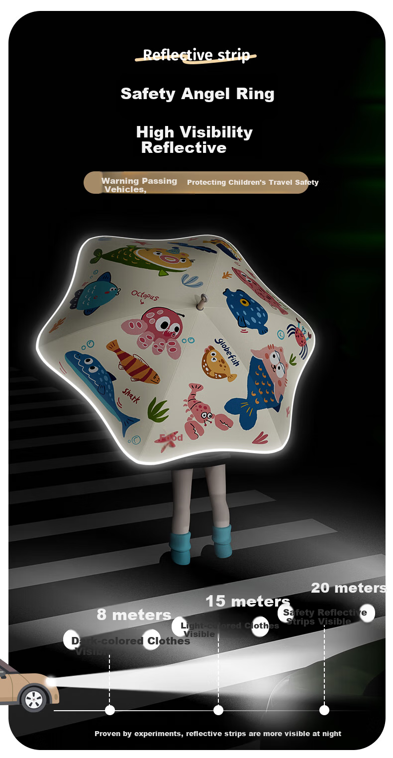 Qimaimai Children's Umbrella, Safe Rounded Sunshade, Sun Protection Umbrella, Kindergarten Elementary School Boys And Girls Umbrella 7