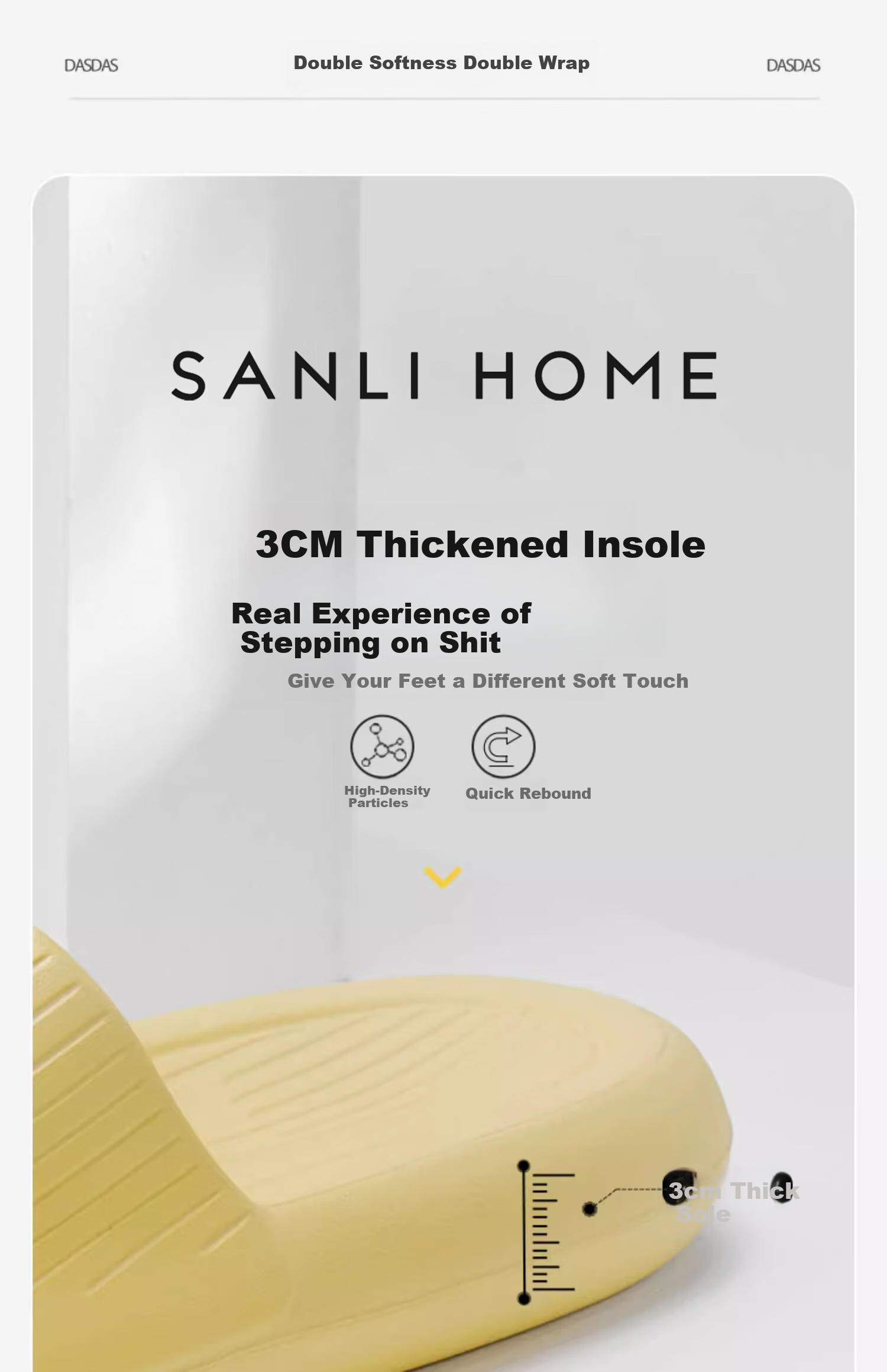 Sanli Slippers with Thick Soles for Comfortable Walking, Odor-Free Soft Bottom Bathroom Indoor Non-Slip Sandals for Men And Women, Pink, Size 38-39 7