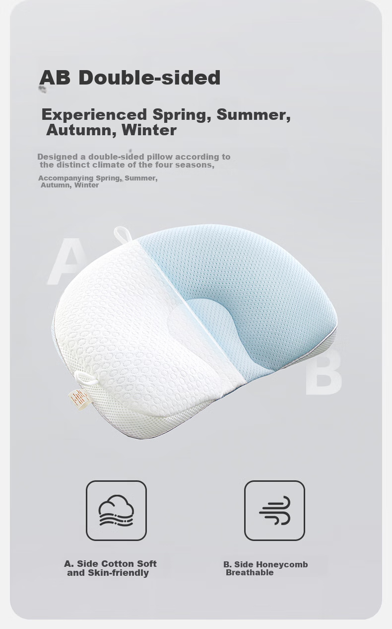 Shiyuejiejing Infant Head Shaping Pillow, TPE Soft Tube for Correcting Head Shape, Double-Sided Use, Suitable for Babies over 3 Months Old, Starry Journey 8