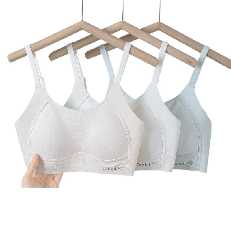 GUJIN Girls' Underwear 2-Pack Developmental Period Girls' Middle and High School Students' Comfortable Wireless Camisole Bras