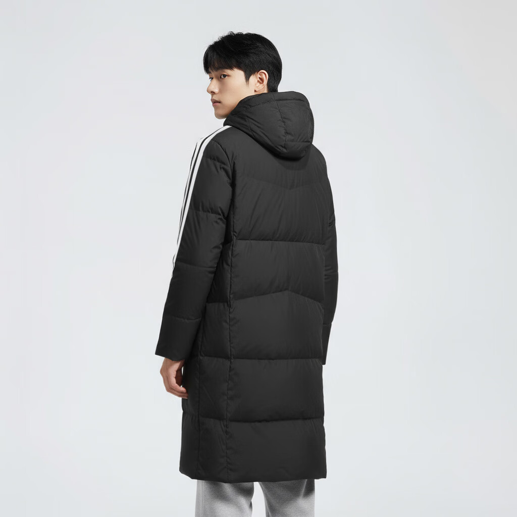 Adidas Men's Sports Style Series 3S L DOWN JKT Long Down Jacket KC2498 Black 2XL 2