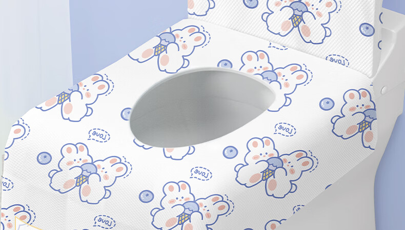 Guxu Disposable Toilet Seat Covers Thickened Full Coverage Adhesive Toilet Seat Protector for Hotel Travel Business Trip 1