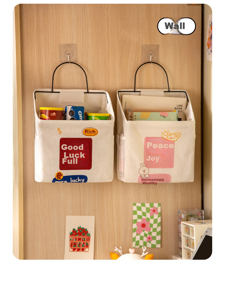 Fanyejia Dorm Bedside Storage Hanging Bag, Bedside Organizer Rack, Bunk Bed Helper for Students, Bedside Clutter Organizer Basket 10