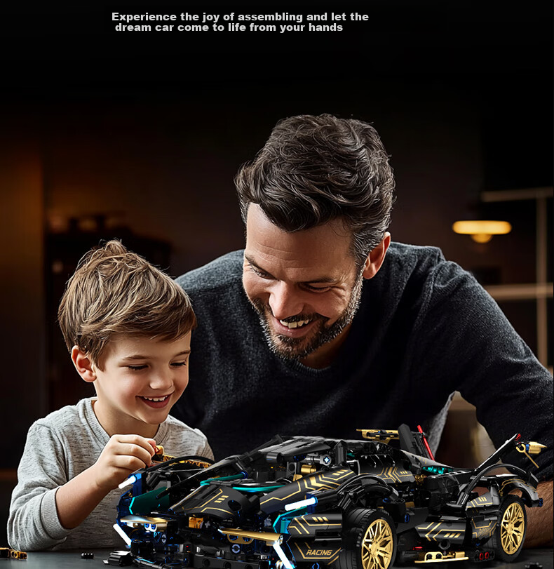 Lianhe Chuangxiang Compatible LEGO Racing Car Building Blocks, Lamborghini Remote Control Sports Car, Toy for Boys Aged 8-12, Birthday Gift 3